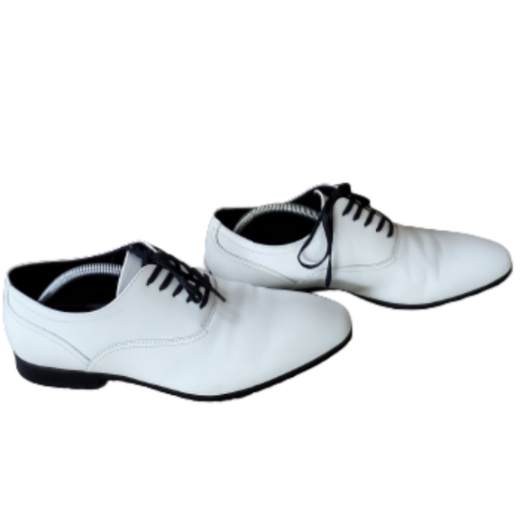 NWT ALDO MEN OXFORD SHOES LACE-UP WHITE LEATHER SHOES ( SIZE 9.5) - Picture 5 of 7